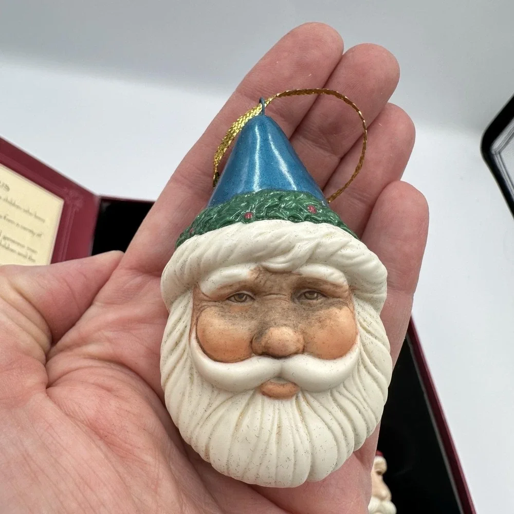 Vintage 2001 Hallmark‎ Legend Of Santa Claus Porcelain Ornaments Set Of 5 Xmas